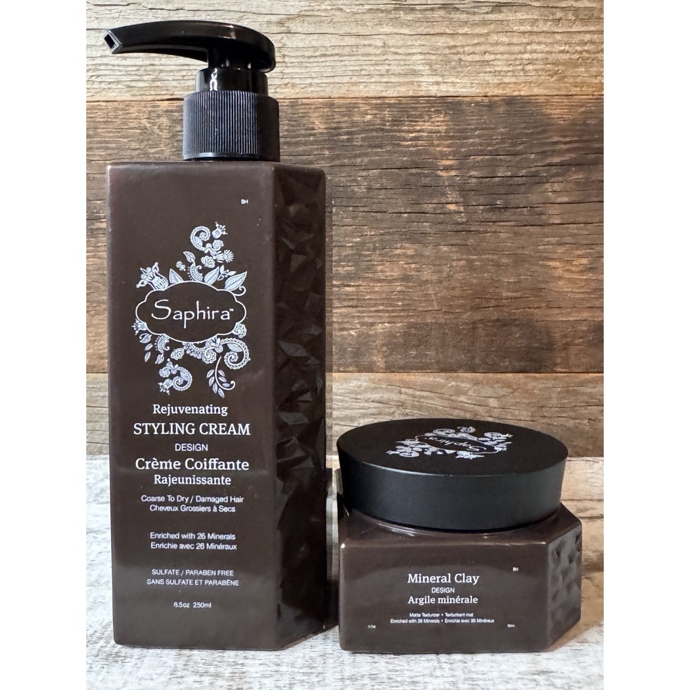 Saphira Styling‎ Cream 250 ml + Mineral Clay 50 ml Hair Set | MSRP = $50+